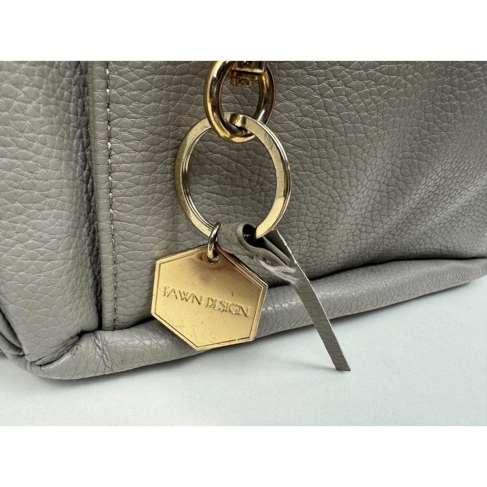 FAWN‎ DESIGN Diaper Bag Backpack Gray Faux Leather Large Baby Bag + Wristlet